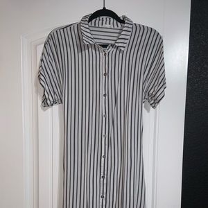 Casual black and white striped dress!